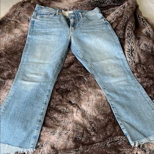 MOTHER Sky Blue Wide Leg Jeans